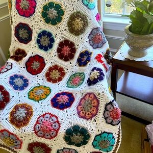 Vintage crocheted blanket